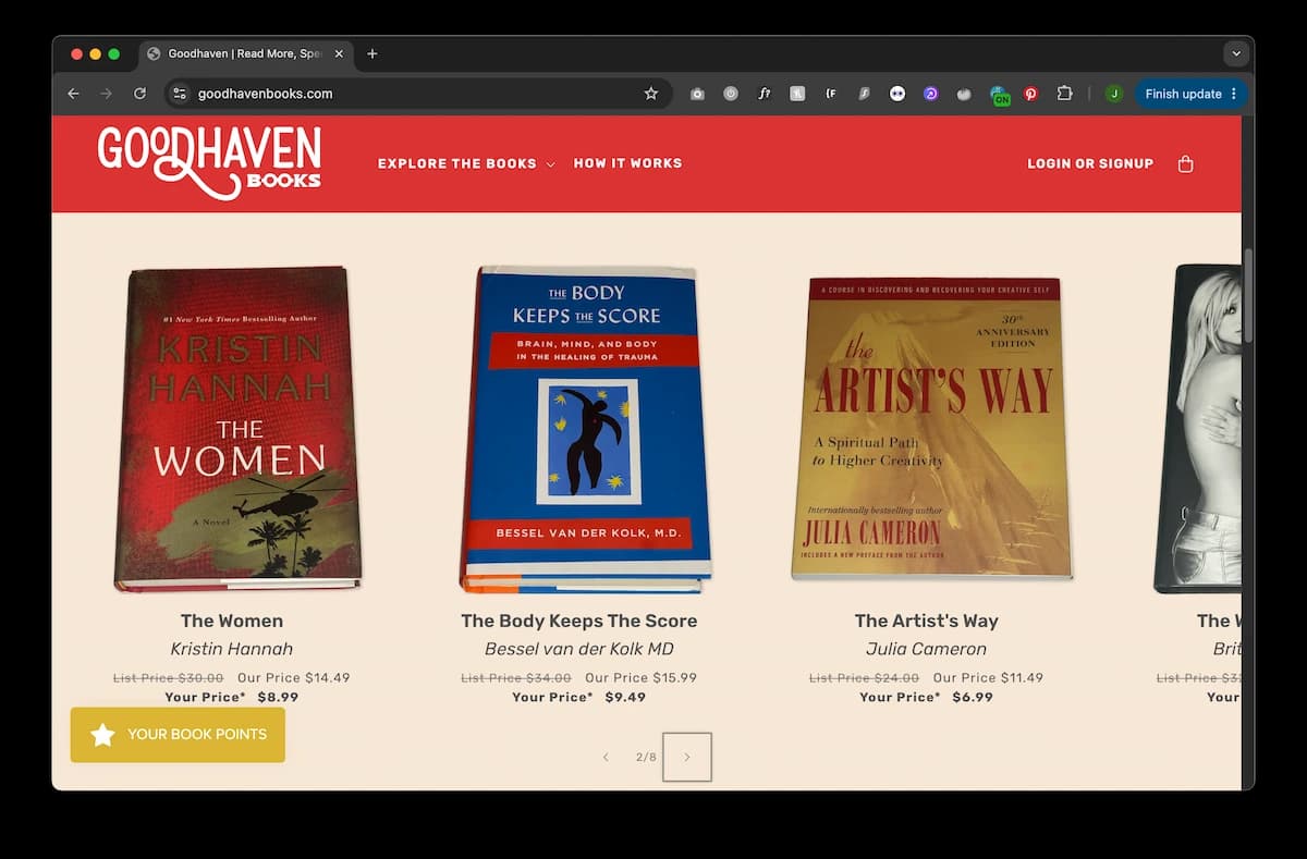 Goodhaven Books website