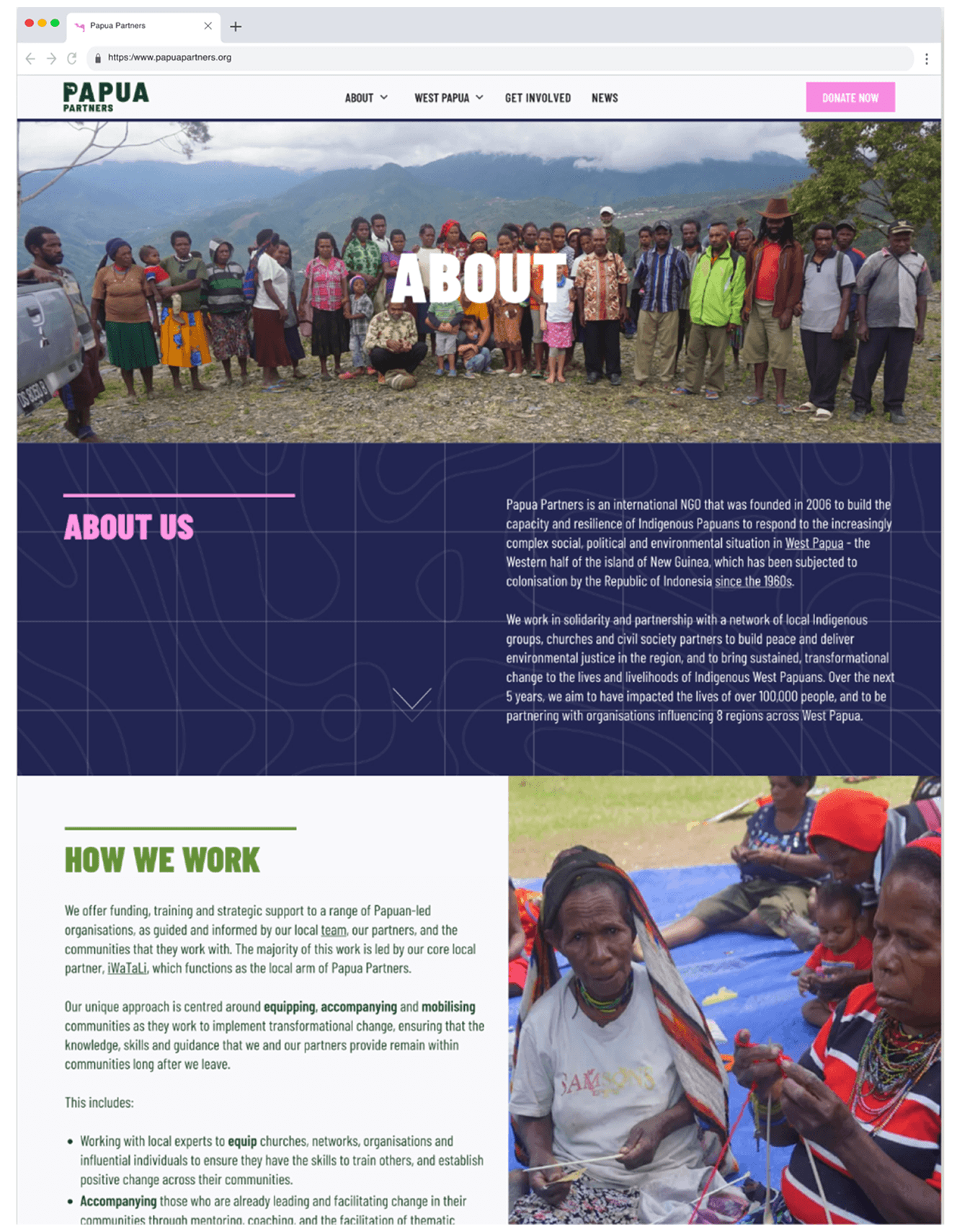 Papua Partners about page