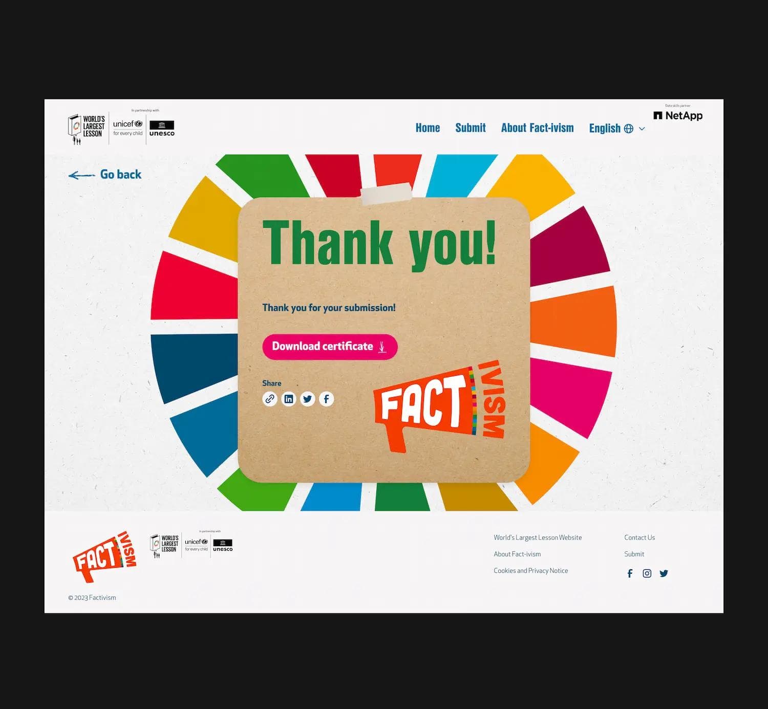 thank you certificate