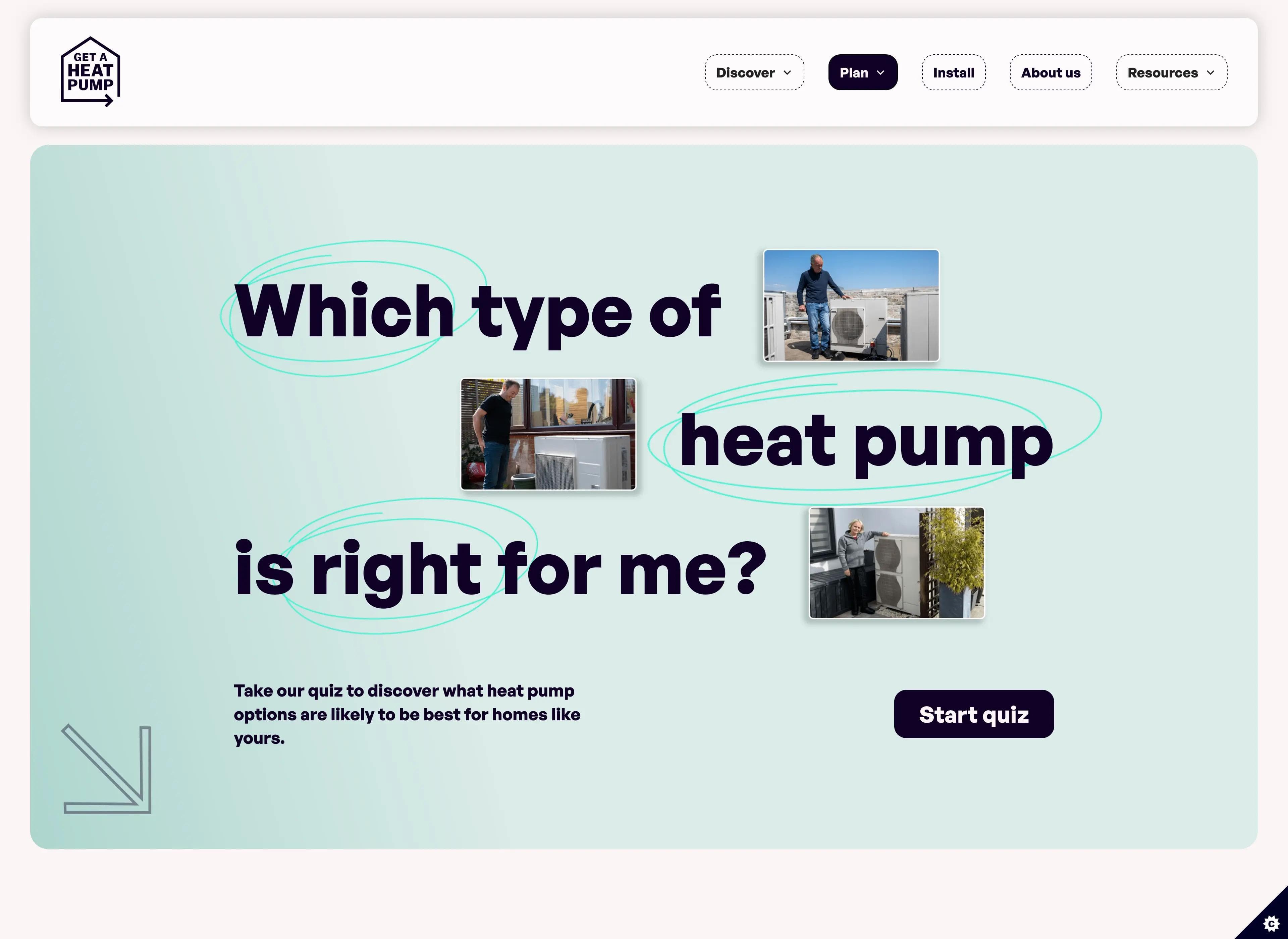 GAHP quiz page - which type of heat pump should I get?