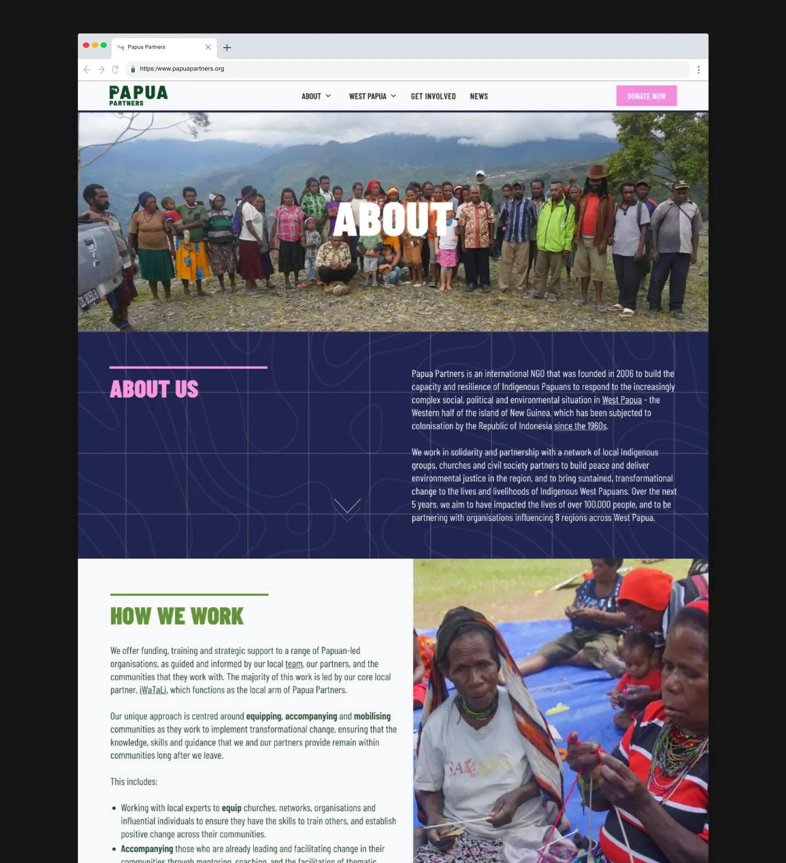Papua Partners website